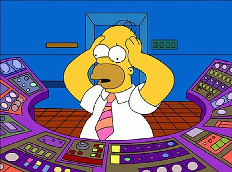 Homer’ın işyeri. Güvenlik şefi Homer olan bir nükleer santralin gerisini siz düşünün!