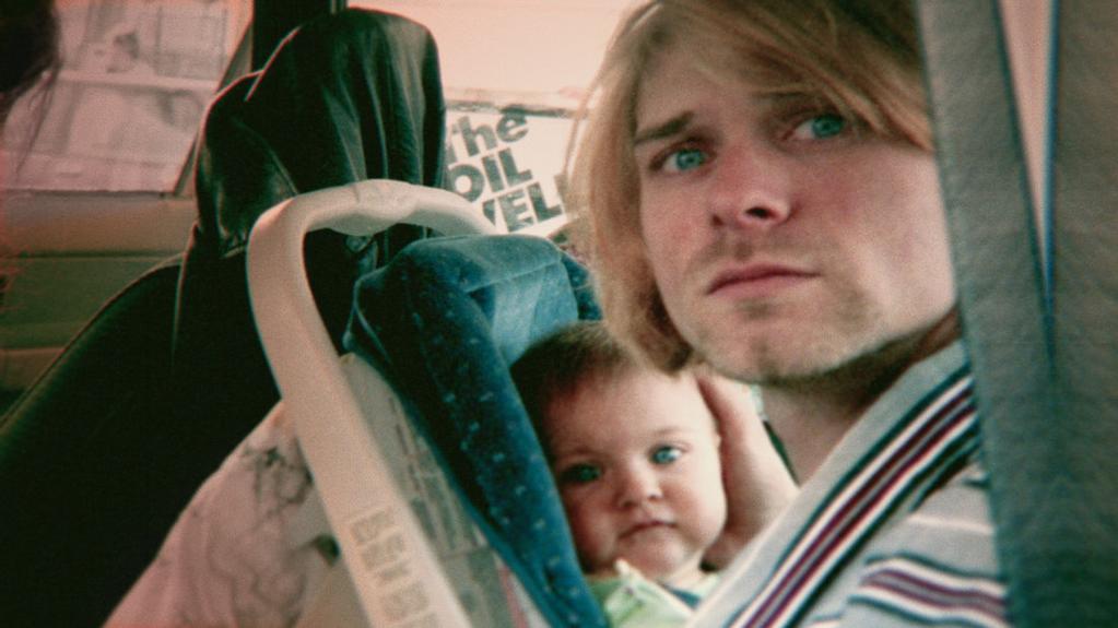 Kurt Cobain ve kızı Frances Bean.