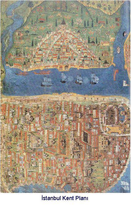 Matrakçı Nasuh’un en ünlü eseri olan Beyan-ı Menazil-i Sefer-i Irakeyn-i Sultan Süleyman Han’ın içinde yer alan 1537 tarihli İstanbul kent planıdır.